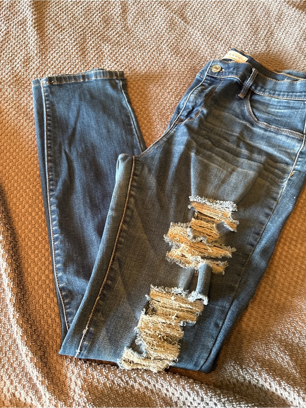 PacSun Dark Blue Ripped Skinny Jeans